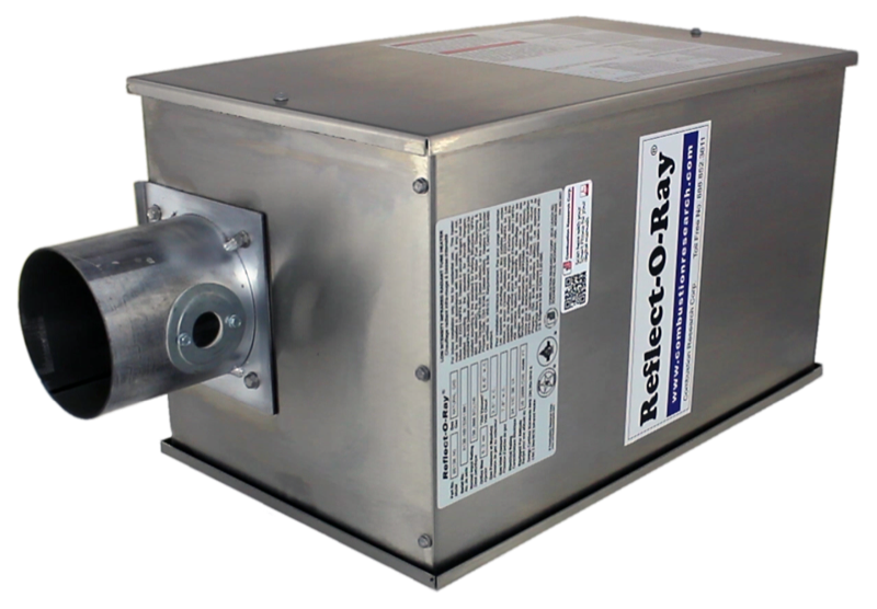 Reflect-O-Ray EDS 4.0 with bottom label, 45-degree combustion angle